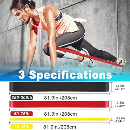Resistance Bands 3 Pcs Gym Band Workout Rubber Loop For Exercise Strength Training Fitness Powerlifting Body Stretching CrossFit